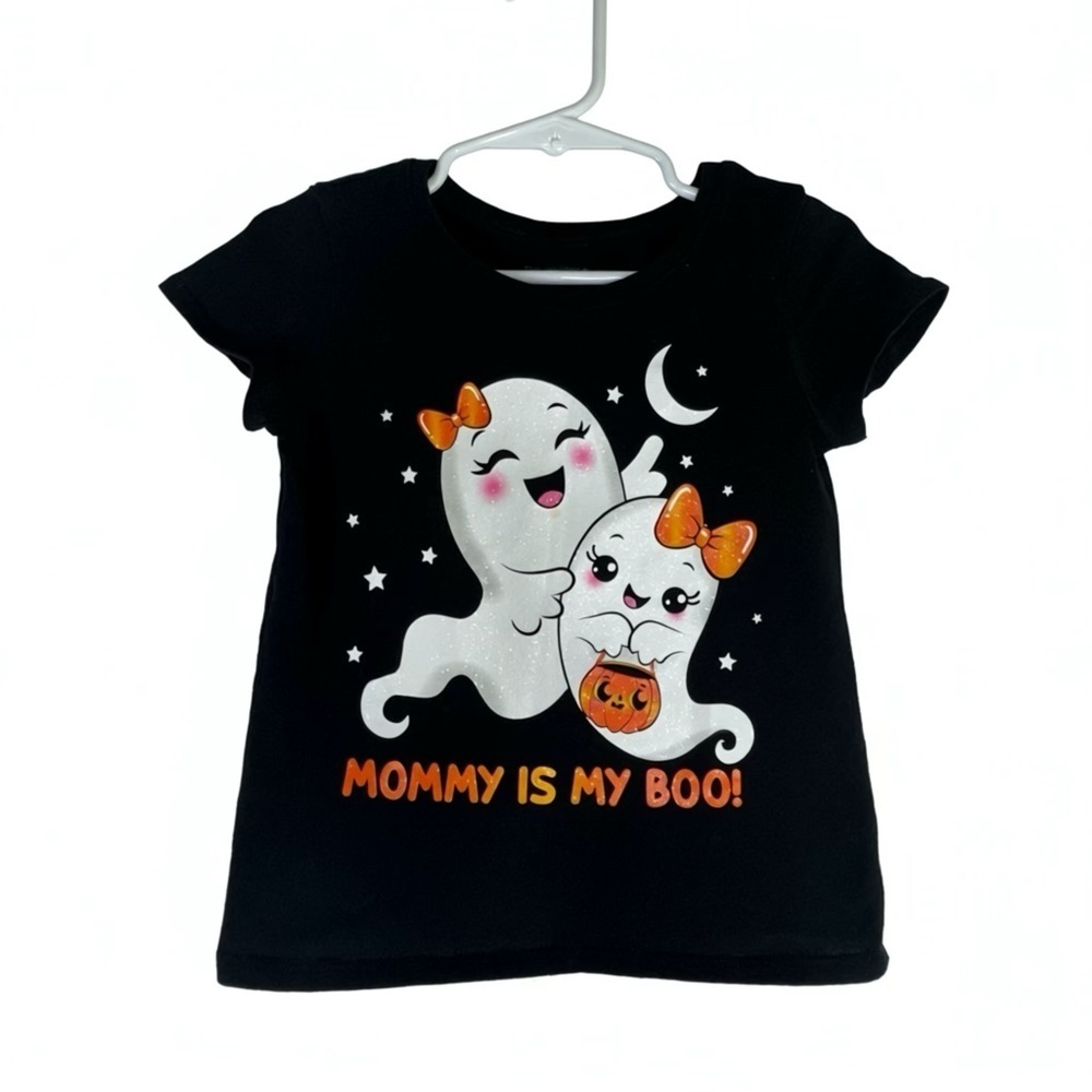 The Children's Place Ghost ‘Mommy is My Boo!” black Short Sleeve Tee